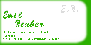 emil neuber business card